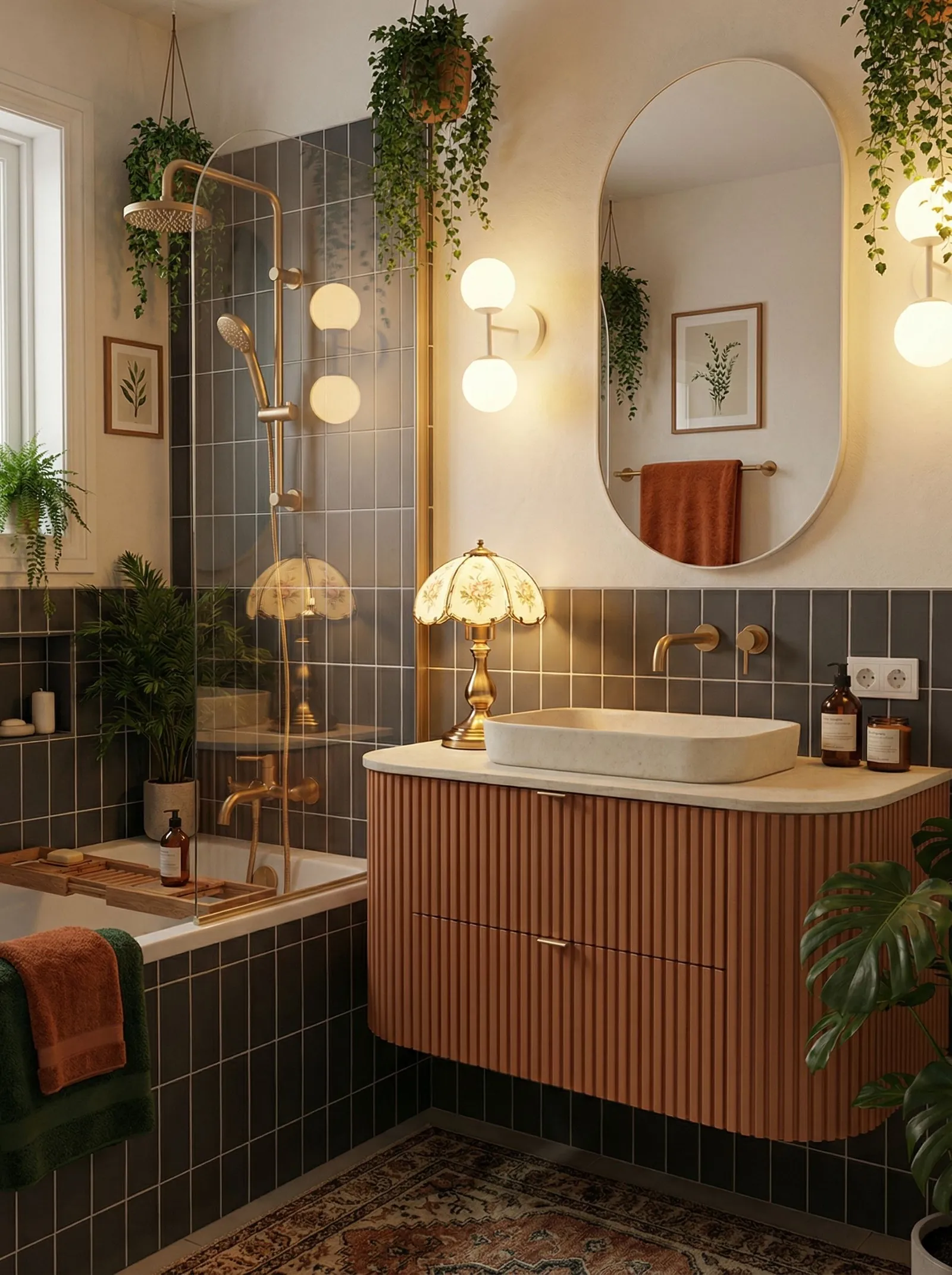 Eclectic bathroom