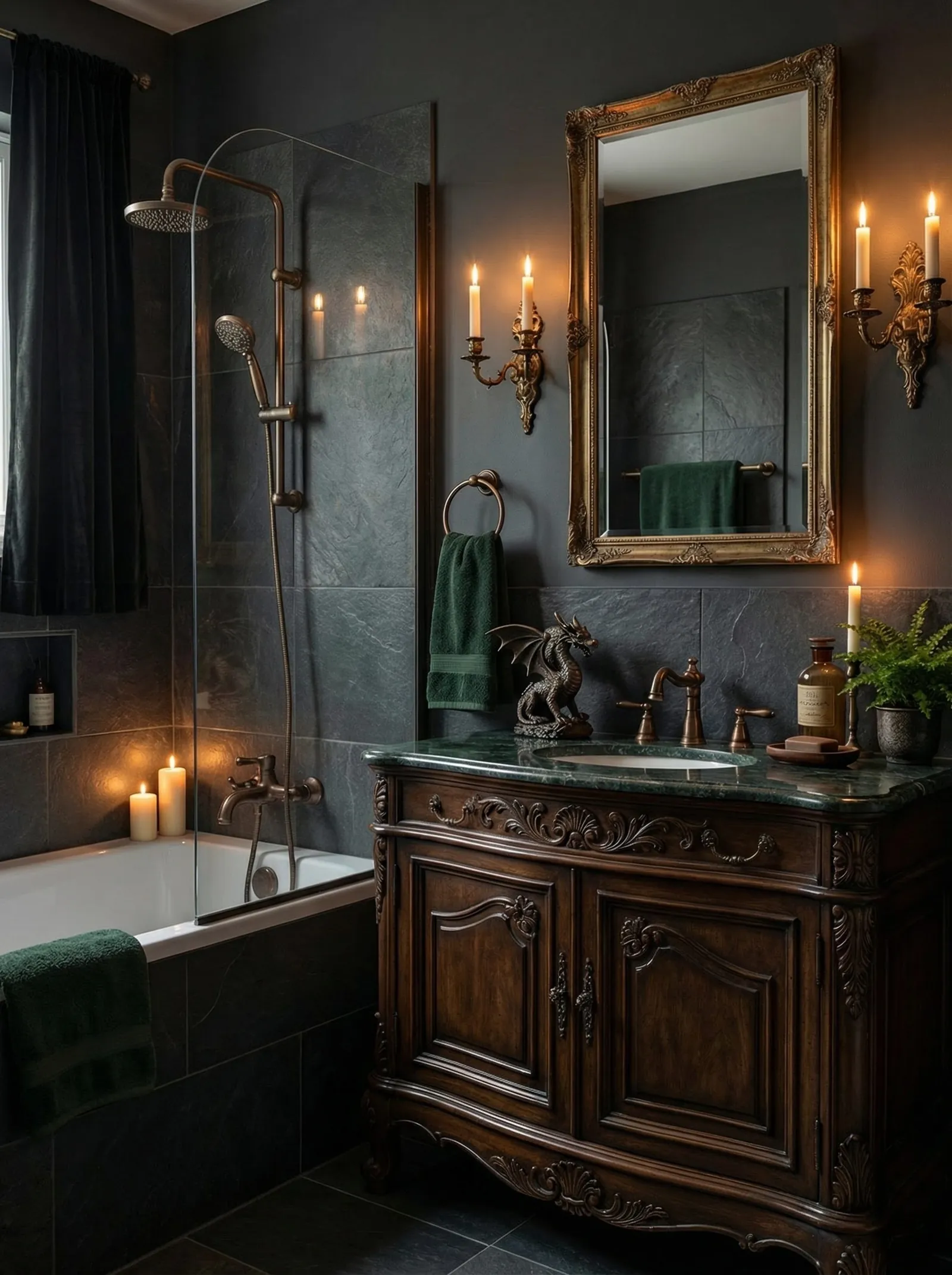 Dark Academia bathroom