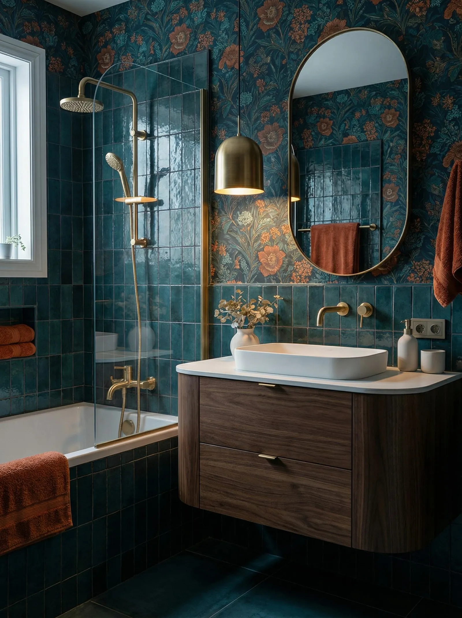 Botanical Maximalist bathroom