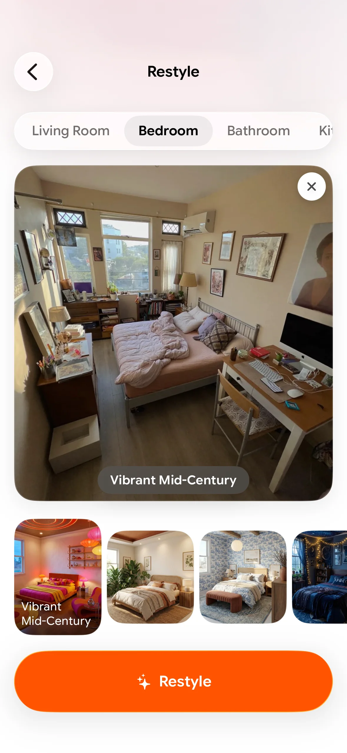 Selected style preview